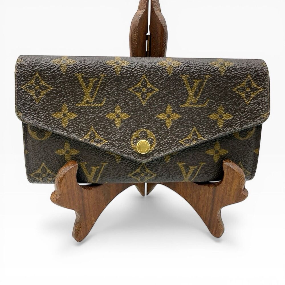 Louis Vuitton Monogram NM Portefeuille Sarah Wallet Red Interior W Certificate - Picture 2 of 12